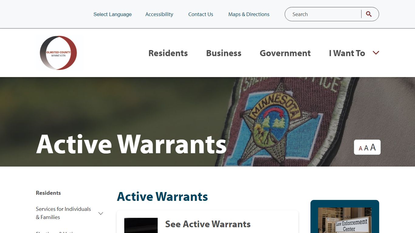 Active Warrants | Olmsted County, MN